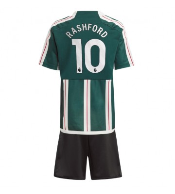 Maillot de foot Manchester United Marcus Rashford #10 Extérieur enfant 2023-24 Manches Courte (+ pantalon court)